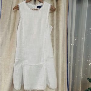 White tweed dress